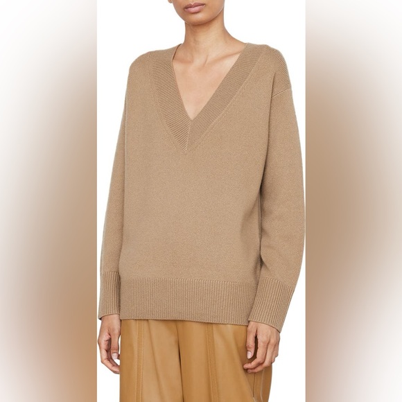 Vince Sweaters - Tan V-Neck Sweater